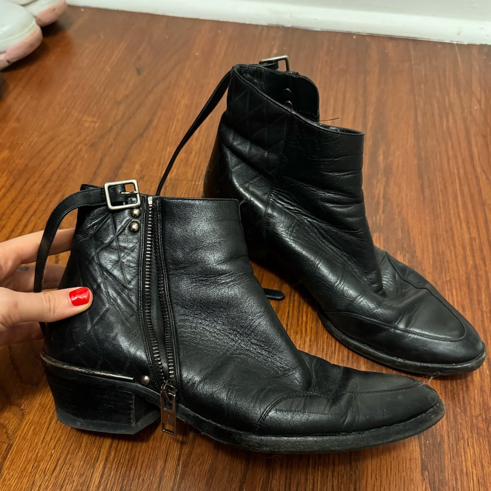 black chloe ankle boots
